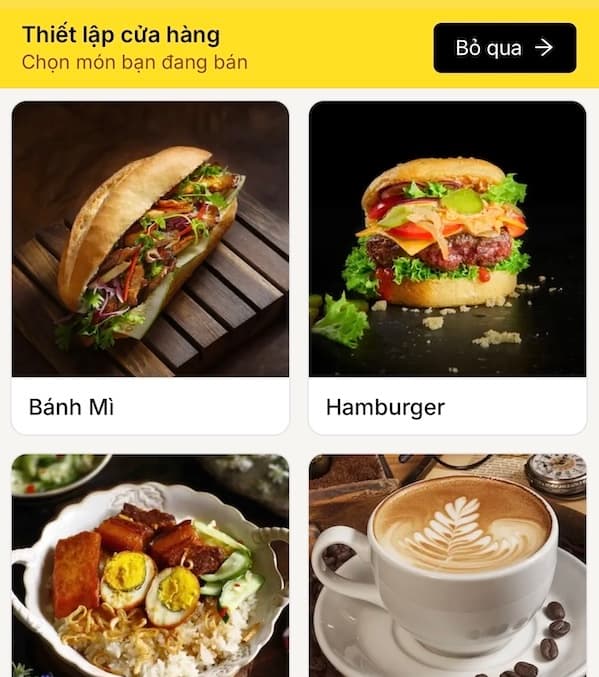 Setup restaurant menu